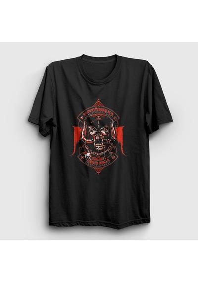 Presmono Unisex England V2 Motörhead T-shirt Siyah