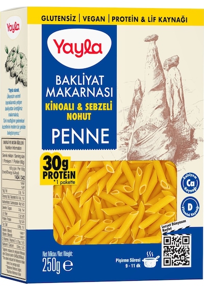 Yayla Glutensiz Bakliyat Makarnası Nohut Kinoalı & Sebzeli 250 Gr