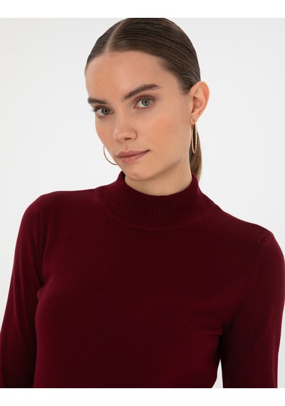 Pierre Cardin Kadın Vişne Kazak /triko 50315768-vr223 Vişne