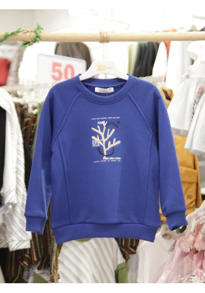 Xo Kids Erkek Çocuk Swaetşirt 1-4 Yaş 49610 Mavi