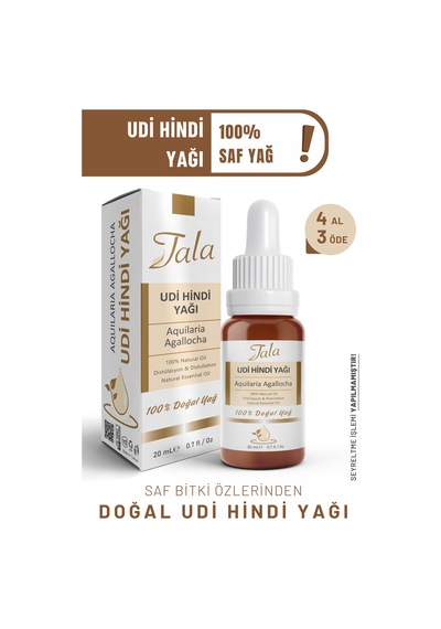 Tala Udi Hindi Yağı %100 Saf Ve Doğal Soğuk Sıkım 20 ML