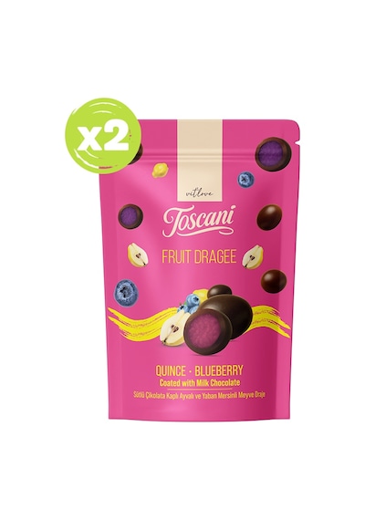 Sütlü Çikolata Kaplı Ayvalı Ve Yaban Mersinli Meyve Draje 2 X 60gr