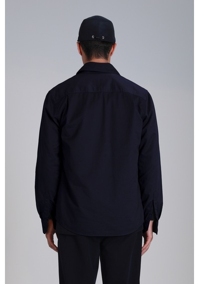 Lufian Lara Erkek Basic Gömlek Slim Fit Lacivert Lacivert 112010656100200