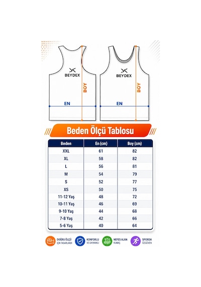 Beydex Bisiklet Yaka Desenli Sıfır Kollu Standart Kalıp Kadın Spor Atlet Mavi