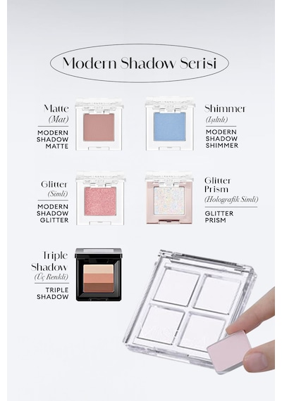 Kişiselleştirilebilir 4'lü Boş Far Paleti Custom Palette Container 4