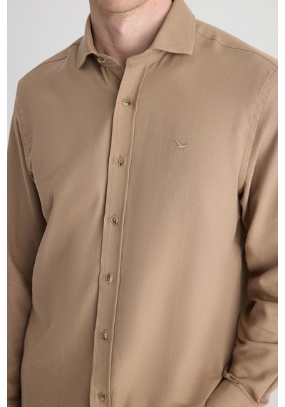 D'S Damat Ds Damat Comfort Camel Gabardin Gömlek 5hc02kx03327m C01