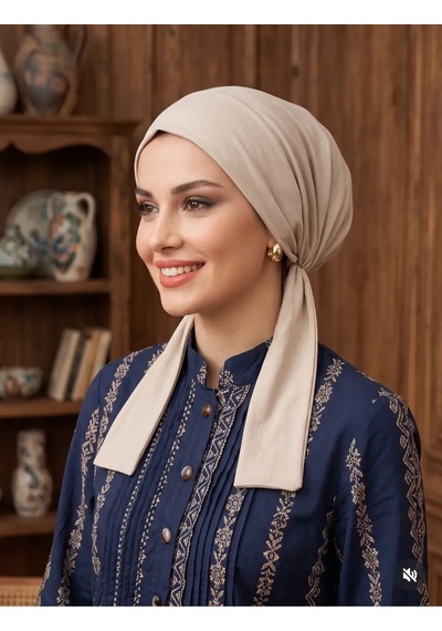 Raşelkori Tesettür Eşarpbone Bej