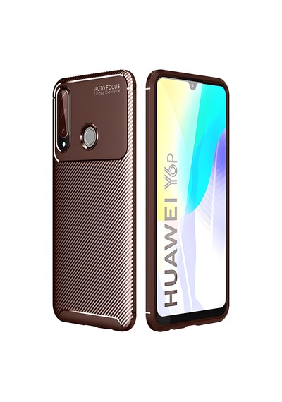 Huawei Y6p Kılıf Negro Karbon Tasarım Silikon Kılıf 001