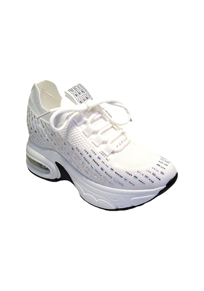 Guja 25y300-20 Kadın Taşlı Gizli Ökçeli Sneaker Ayakkabı Beyaz Beyaz
