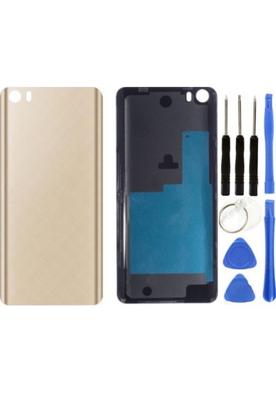 Xiaomi Mi 5 Uyumlu Arka Pil Kapağı Gold + Tamir Seti Çok Renkli