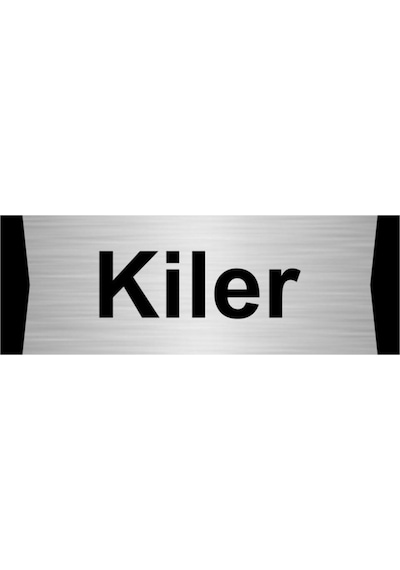 Kiler 10x20cm Gümüş Renk Metal Yönlendirme Levhası