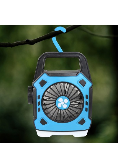 Kamp Tipi Şarjlı 5 Modlu 3+2 Led El Feneri Işıldak - 3 Kademe Soğutucu Fan Vantilatör