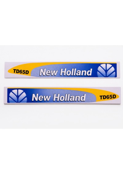 New Holland TD65D Yan Yazı Takımı Kaporta Etiketi Sağ - Sol Kaput Sticker Seti