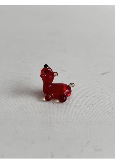 El Yapımı Mini Murano Cam Köpek Biblo A151-01