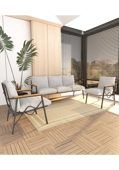 Doruk Home Balkon, Bahçe, Cafe, Metal Kanepe Koltuk Takımı , Bahçe Mobilyası, - 311 Açık Gri Doruk Home Balkon, Bahçe, Cafe, Metal Kanepe Koltuk Takımı , Bahçe Mobilyası, - 311 Açık Gri