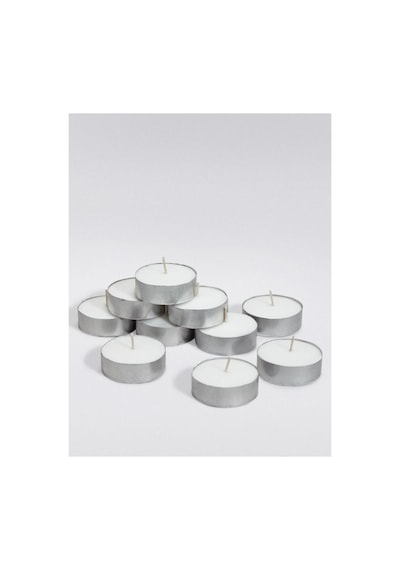10 Adet Buhurdanlık Tealight Mum Buhurdanlık Için Özel Olarak Üretilmiştir 4saat 25 Dakika Mu Beyaz