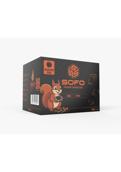 Luxurianthome Kefo Sofo Fındık Kabuğu Kömürü 27 Mm 10 Kg