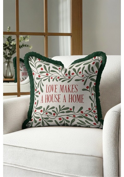 Botanik Yılbaşı Floral Dal Motifli Saçaklı Yastık Kılıfı - Zarif Noel Yeşil Püsküllü Kırlent Kılıfı Kadim Atlas Halo Botanik Yılbaşı Floral Dal Motifli Saçaklı Yastık Kılıfı - Zarif Noel Yeşil Püsküllü Kırlent Kılıfı Kadim Atlas Halo