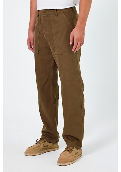 Tarz Cool Erkek Düz Baggy Jean Pantolon Kahverengi