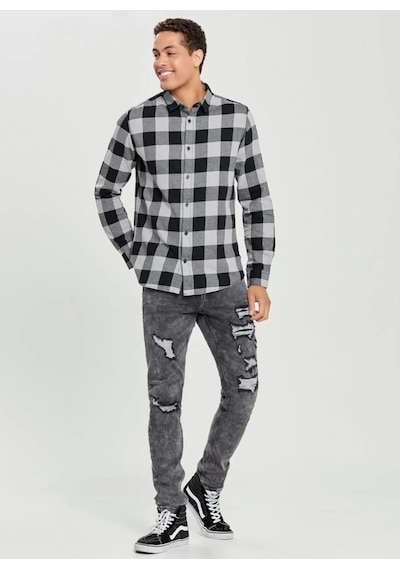 Only & Sons Onsgudmund Erkek Kareli Gömlek 001