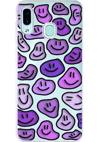 Samsung Galaxy A30 Uyumlu Şeffaf Kılıf Wallpaper 6 Tasarımlı