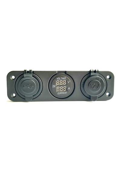 Marin Çakmaklık+Usb Soketi+Voltmetre+Ampermetre
