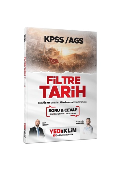 Yediiklim Yayınları 2026 Kpss Ags Filtre Tarih Soru Cevap Sku: Zeusstke028543232