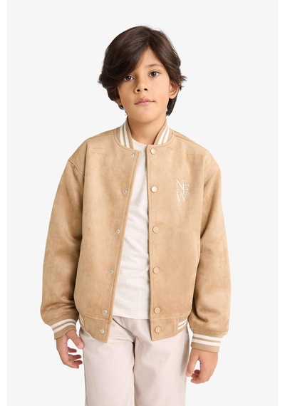 Defacto Erkek Çocuk Kolej Yaka Bomber Mont F6310a826spbg219 Bej-bg219
