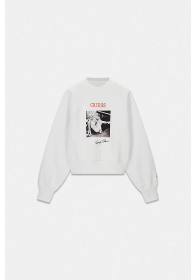 Guess Marylin Baskılı Beyaz Kadın Sweatshirt W6bq19k6978-g011