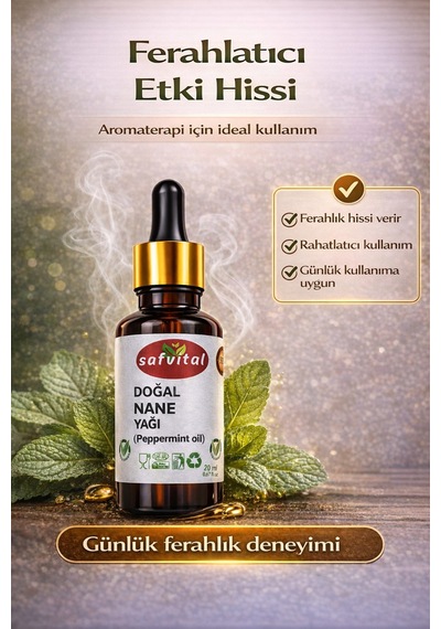 Safvital Nane Yağı 20 Ml Aromaterapi Ve Cilt Bakımı İçin 20 Ml Ferahlatıcı Koku Bitkisel İçerikli