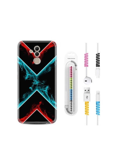 Huawei Mate 20 Lite Kılıf Kablo Koruyuculu Smoke 1728
