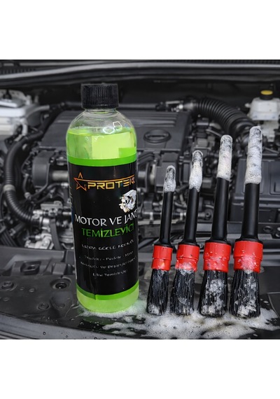 Protek Motor Ve Jant Temizleyici+ 5 Li Detay Fırçası