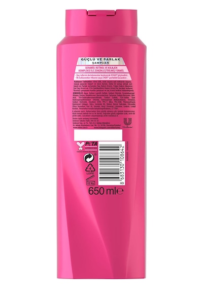Elidor Güçlü Ve Parlak Şampuan Seramid-parlaklık Kompleksi 650 Ml Normal
