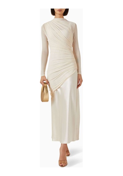 Acler Rhodehill Midi Elbise - - %92 Polyester, %8 Elastan, %75 Asetat, %25 Polyester Içerikli Beyaz