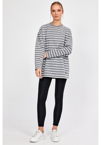 Alexander Gardi Alexandergardı Çizgili Oversize Sweatshirt B23-00158 001