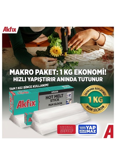 1 Kg Şeffaf Mum Silikon Sıcak Silikon Çubuğu Hobi El İşi Tamirat Yapıştırıcı Kalın