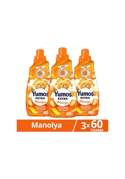 Yumoş Extra Çamaşır Yumuşatıcı 60 Yıkama Manolya 1440 Ml X3 Diğer