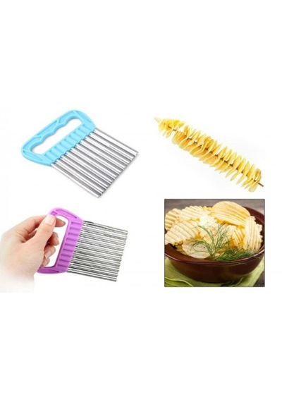 Chips Chopper Şekilli Sebze Ve Meyve Dilimleyici Renkli