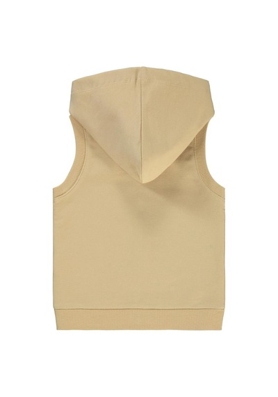 Civil Baby Civil Basic Timeless Kapüşonlu 6-18 Ay Yelek Sütlü Kahve