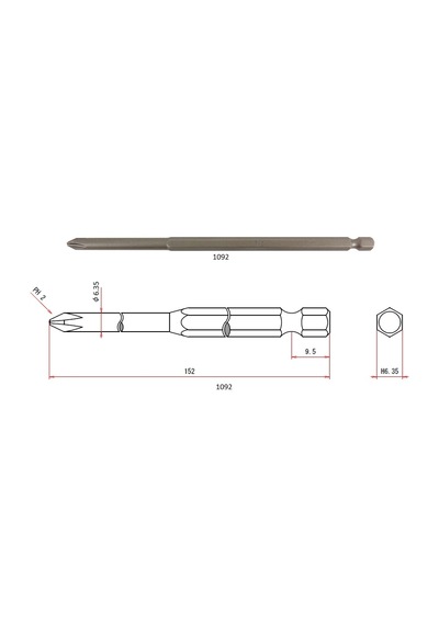vessel 487208 Ph2x150 MM Yıldız Bits Uç
