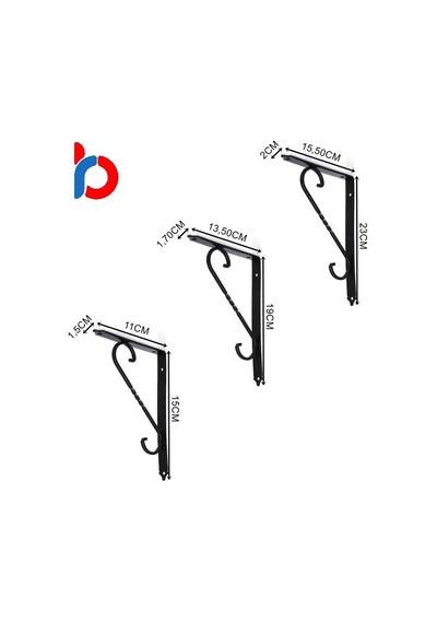 2 Adet Ferforje Raf Altı Ayağı 13x19 Cm Galvaniz