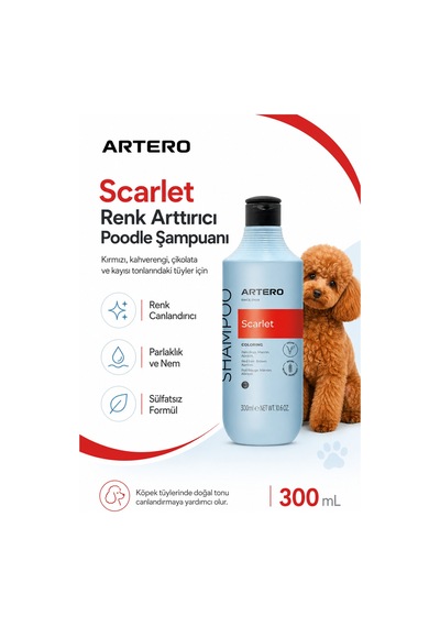 Scarlet Poodle Irkına Özel Renk Arttırıcı Şampuan 300 Ml