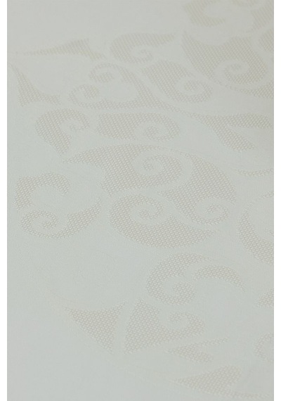Jumbo Jakar Pano Desen Leke Tutmaz Jakarlı 150x250 Cm Lüks 8 Kişilik Masa Örtüsü Krem Beyaz