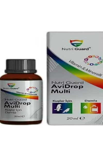 Nutriguard Avi Drop Kuş Multivitamin Damlası 20 Ml Muhabbet Kuşu, Papağan Ve Kanarya İçin Bağışıklık Ve Enerji Desteği