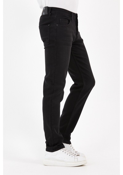Digital Jeans Örme Hamur Kumaş Dar Kesim Slim Fit Erkek Kot P Siyah Açık Gri