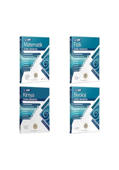 Bilgi Sarmal 11.sınıf Matematik-fizik-kimya-biyoloji Maarif Soru Bankası Set 4 Kitap