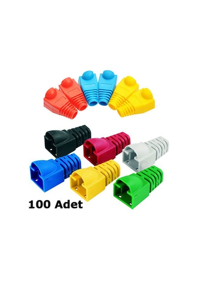 Rj45 Kılıf Cat5 Renkli Koruyucu Network Boot 100 Adet Papuç