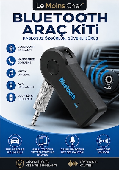 Alfa Romeo Gt Progression Kablosuz Bluetooth Araç Kiti Aux Bağlantılı Handsfree Adaptör