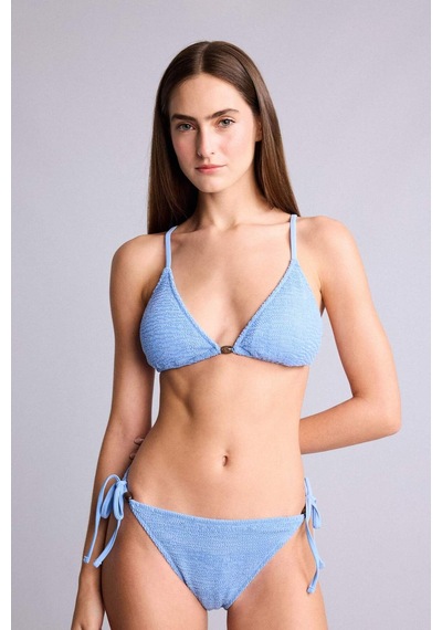 Defacto Regular Fıt Kırışık Dokulu Mavi Bikini Alt E0208ax26smbe552 Mavi-be552
