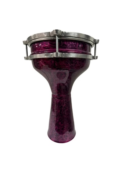 Vatan Yüzüklü Darbuka Pembe Kırçıllı Desenli